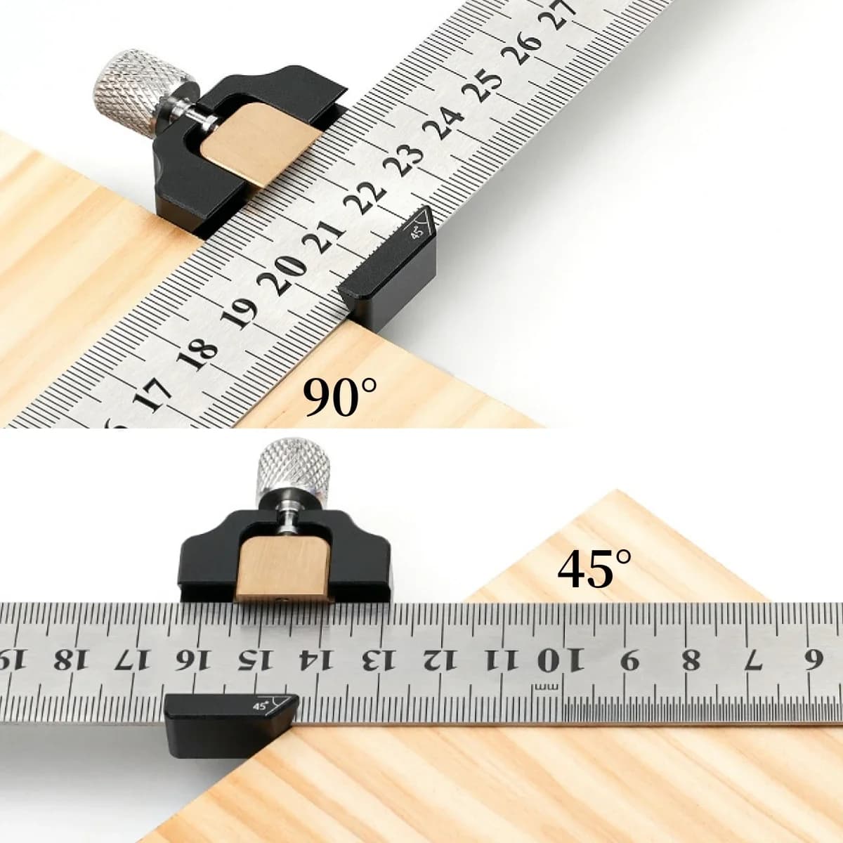 Verstellbarer Stahl-Kombinationswinkel 45-90 Grad