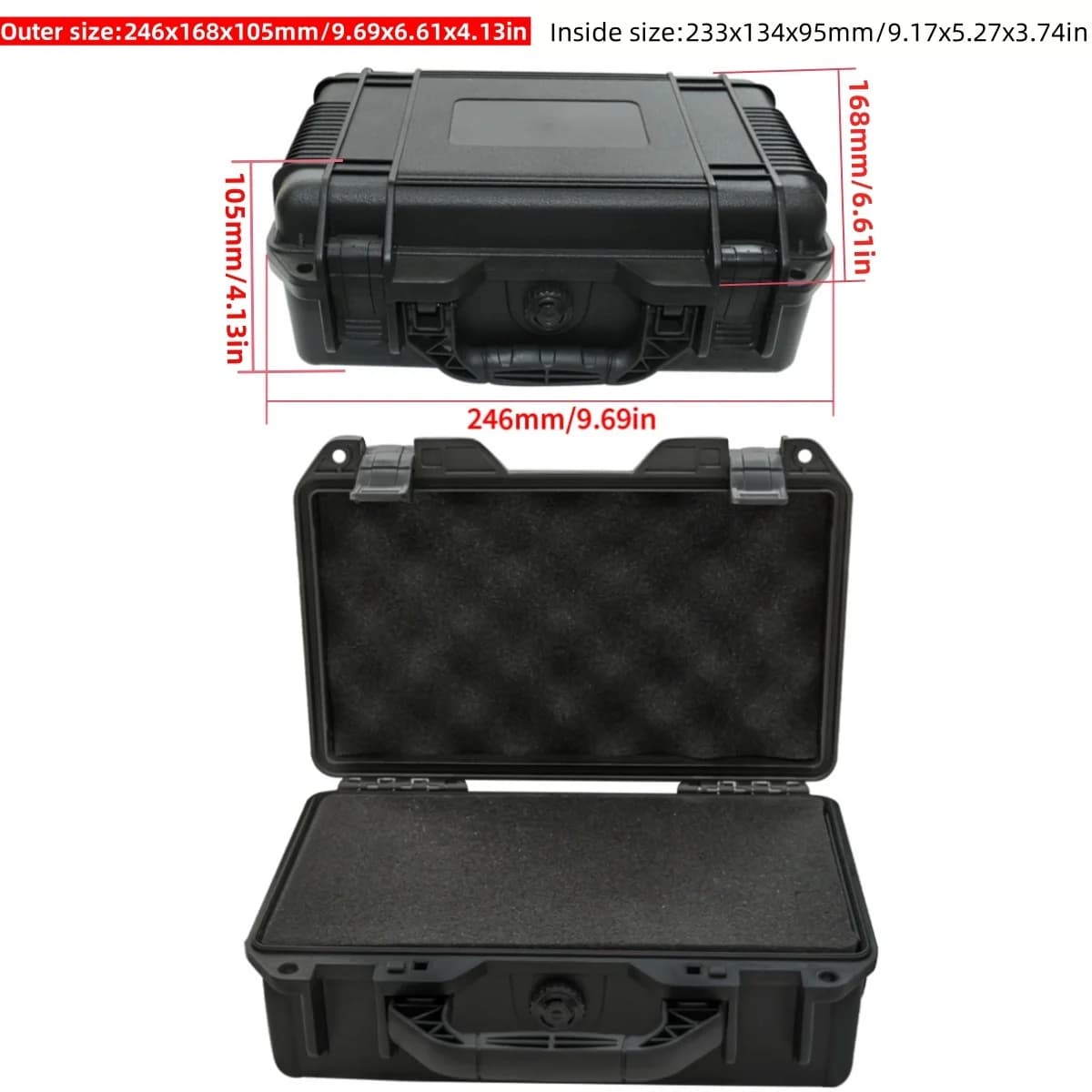 Robuste wasserdichte Transportkiste mit Schaumstoff-Inlay