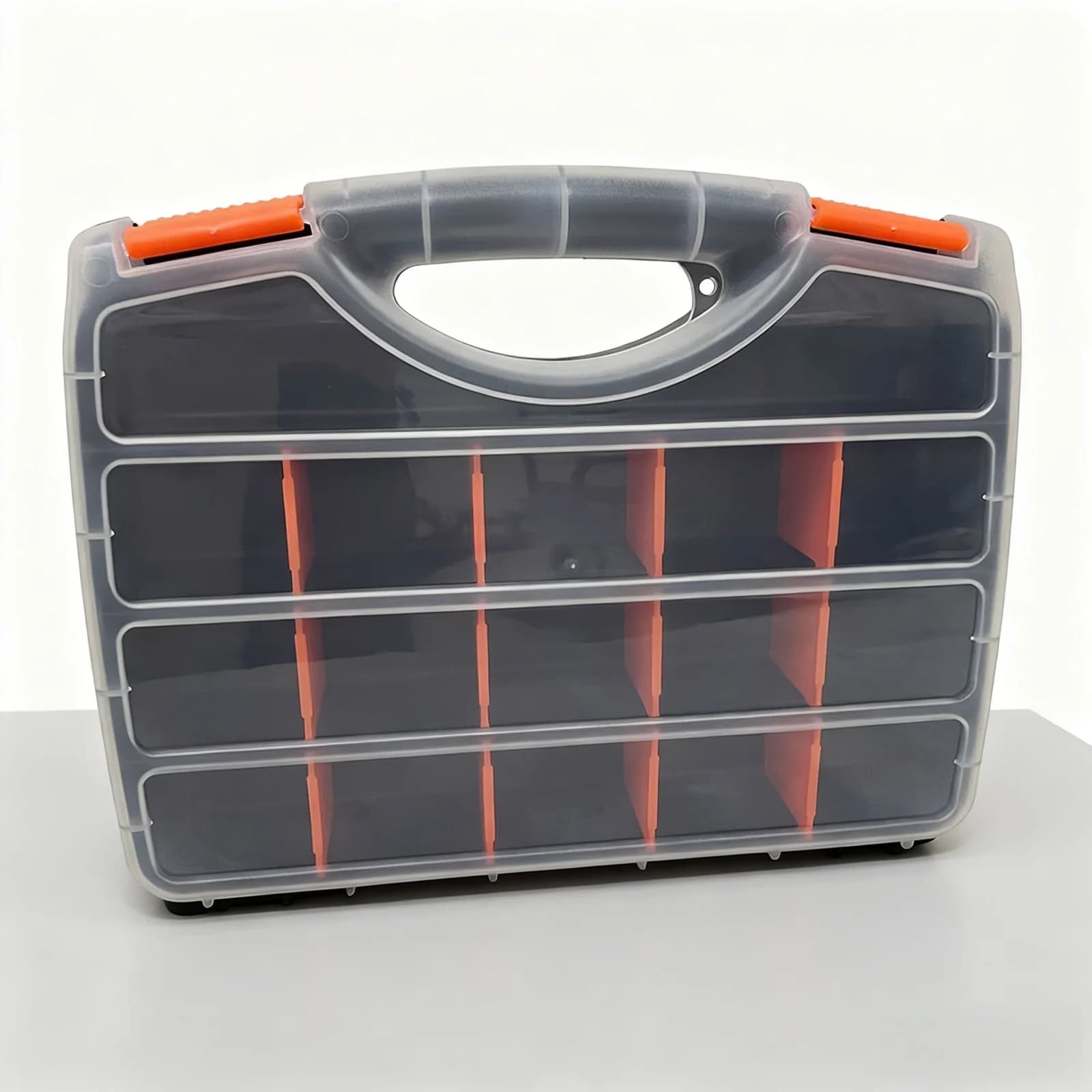 Werkstatt-Organizer-Box mit 12 Fächern und Tragegriff