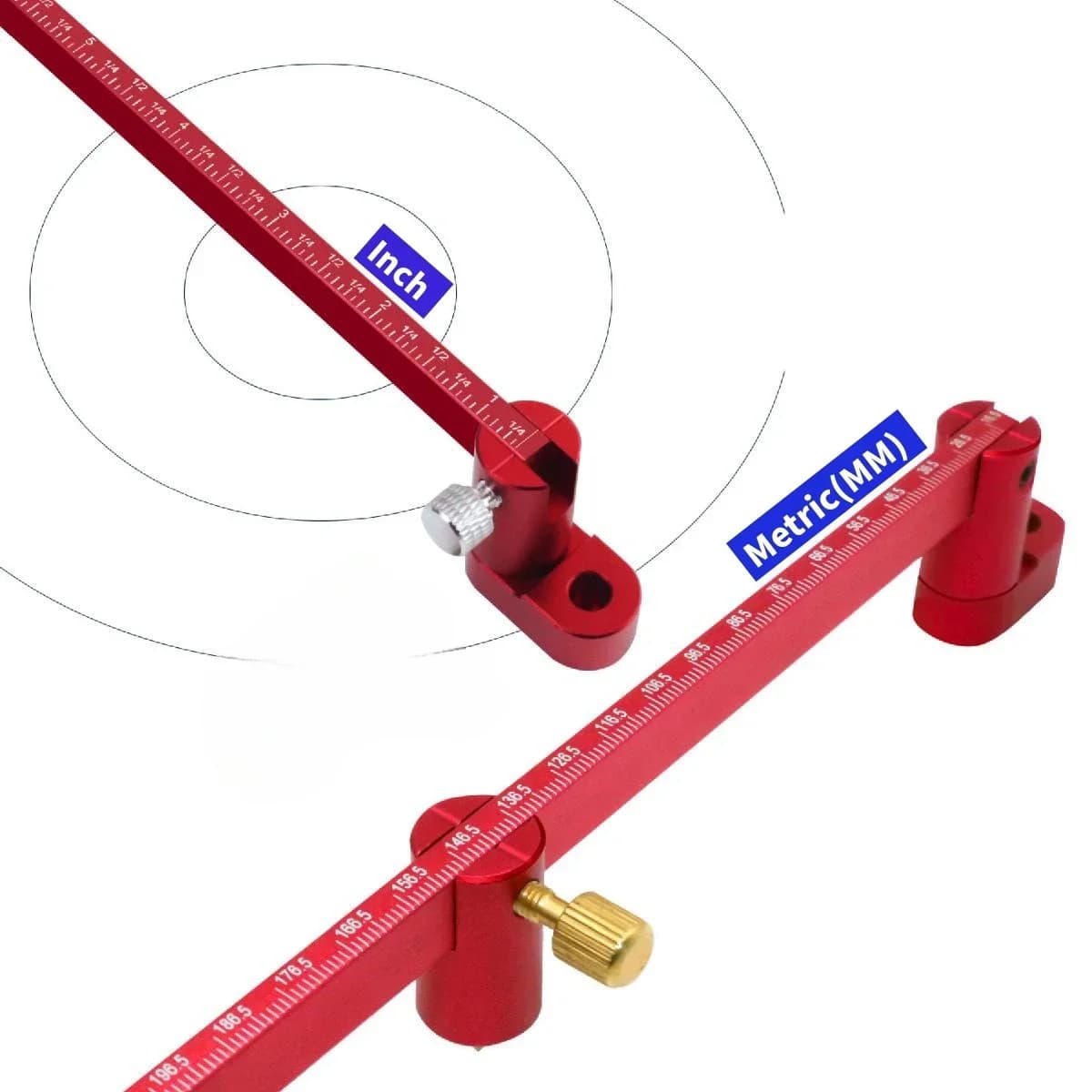 Einstellbarer Zirkel mit Anreißnadel
