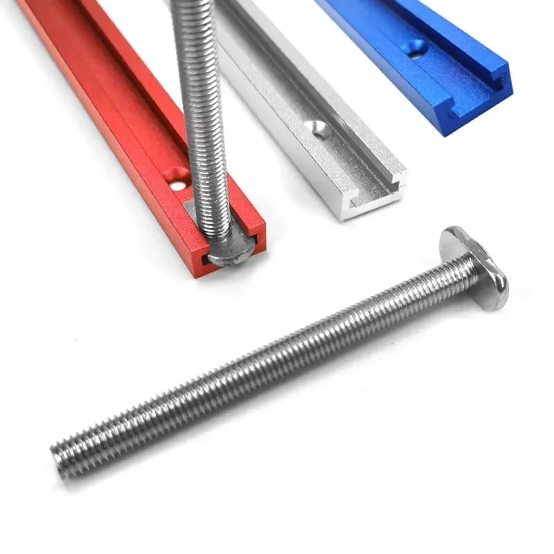 500mm Doppelschnitt-T-Nut-Schiene mit T-Bolzen-Knopf-Set