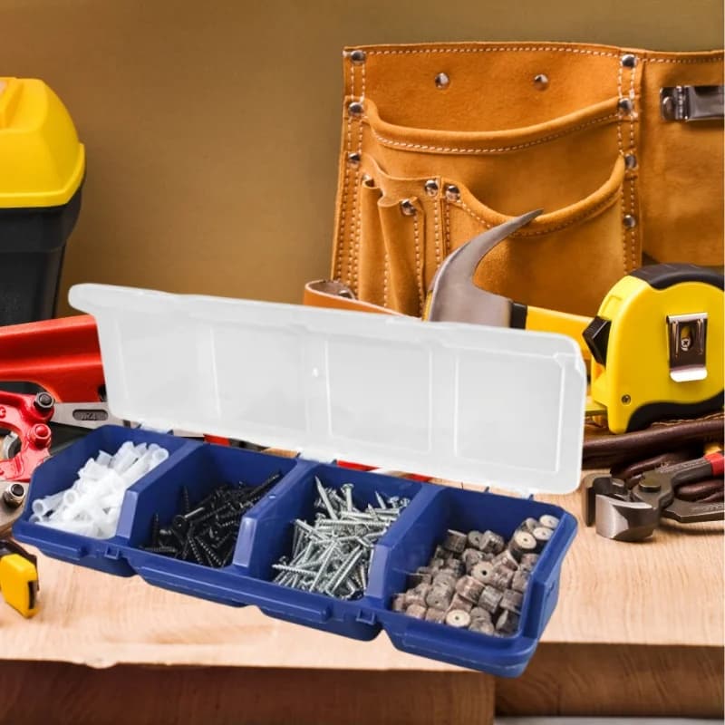 Kunststoff-Aufbewahrungsbox mit Deckel für Hardware