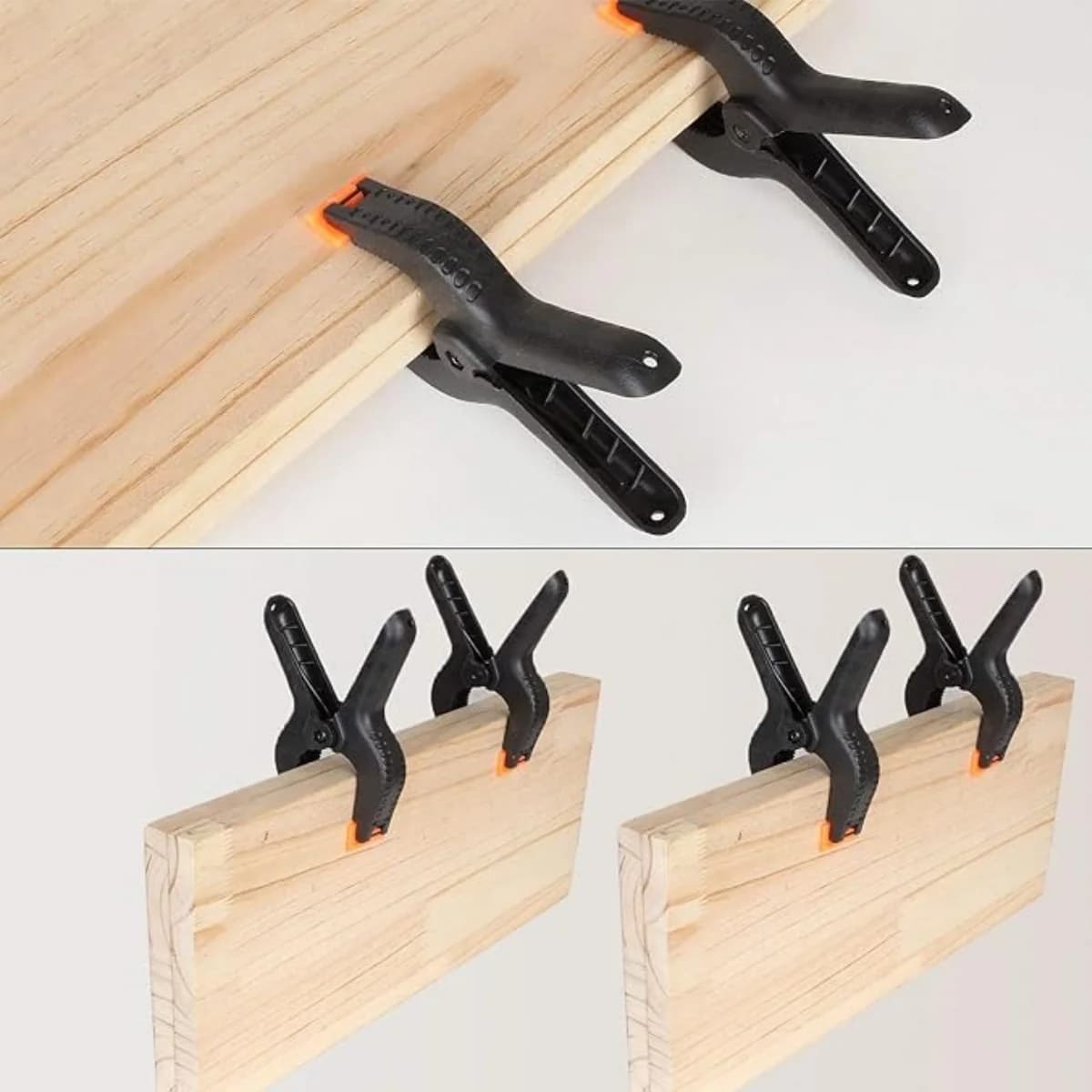 10er-Pack 2-Zoll-Kunststoff-Spannklemmen mit Federmechanismus