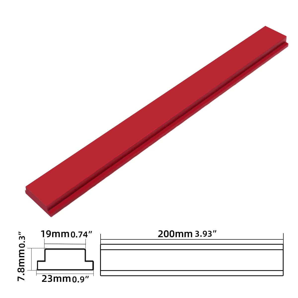 200 mm Alu-T-Nuten-Schlitten für Gehrungsschienen