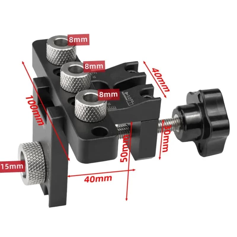 3-in-1 Präzisions-Dübelvorrichtung Master-Kit für Holzbearbeitung