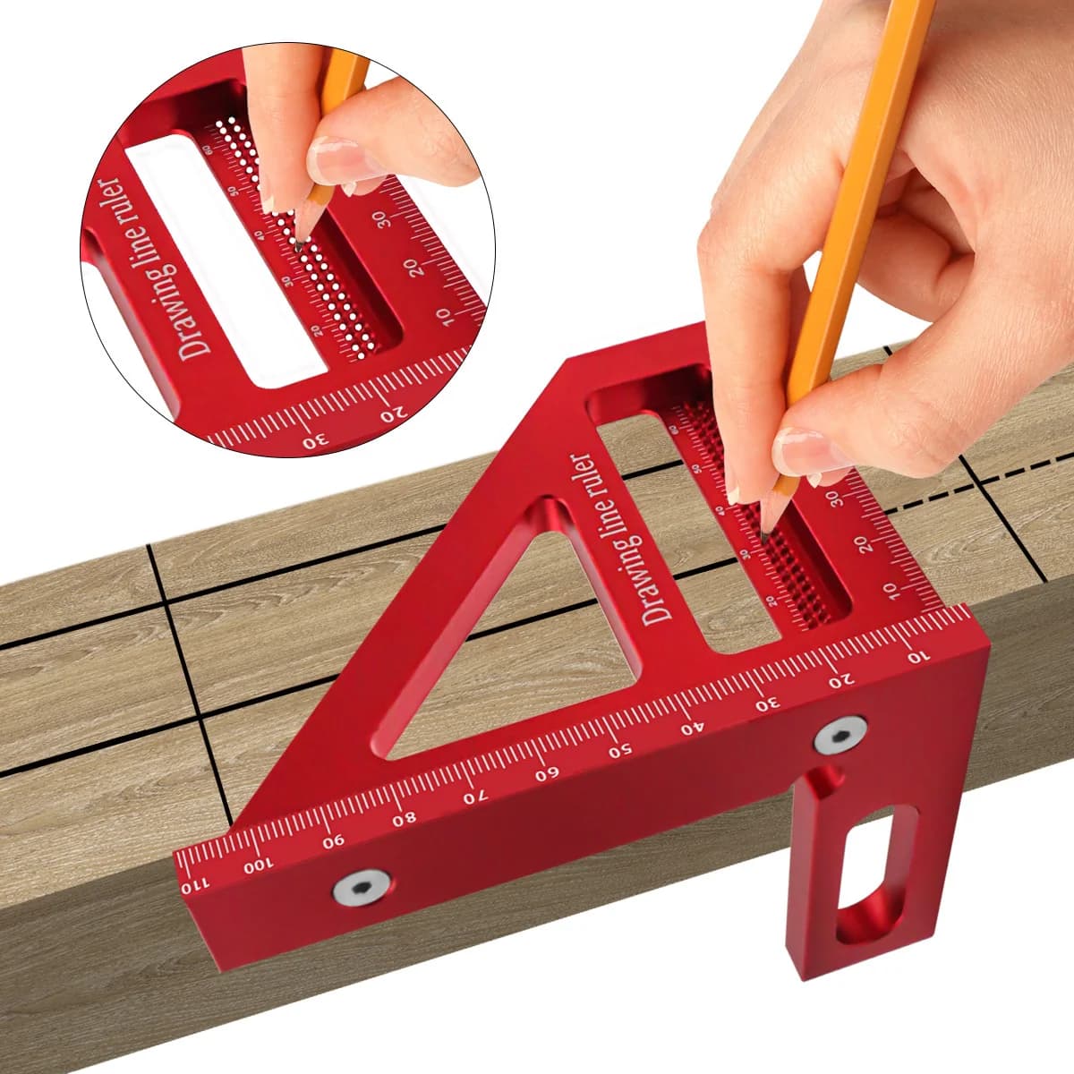 Aluminium-Winkelmass-Dreieck-Lineal