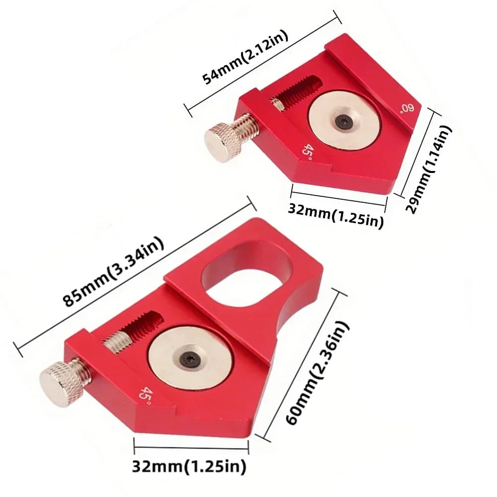 Stahl-Lineal-Positionierblock 45/60/90 Grad