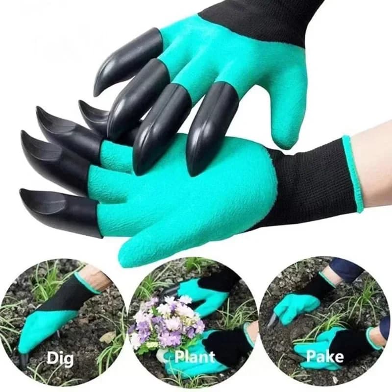 Gartenhandschuhe mit integrierten Krallen zum Graben