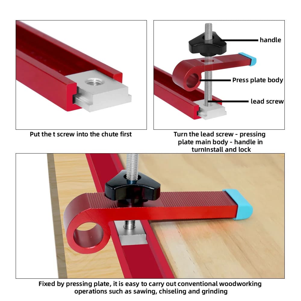 Universelle T-Nut-Spannklemme aus Aluminium