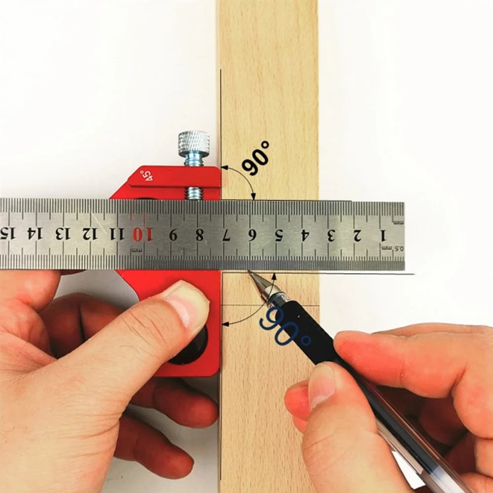 Stahl-Lineal-Anschlagblock mit Winkel-Winkelmesser