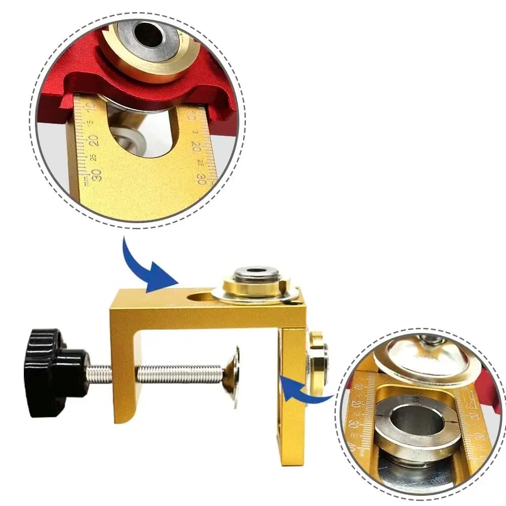 3-in-1 Einstellbarer Dübeljig-Kit für Holzverbindungen
