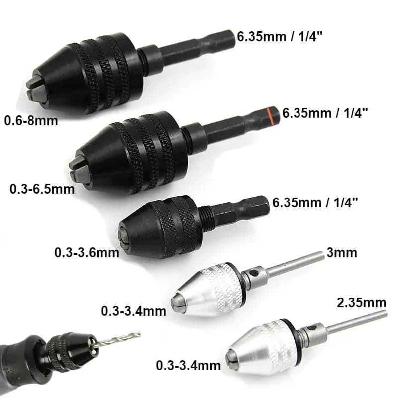 Schnellwechsel-Mini-Futter für Bohrer 0,3–8,0 mm