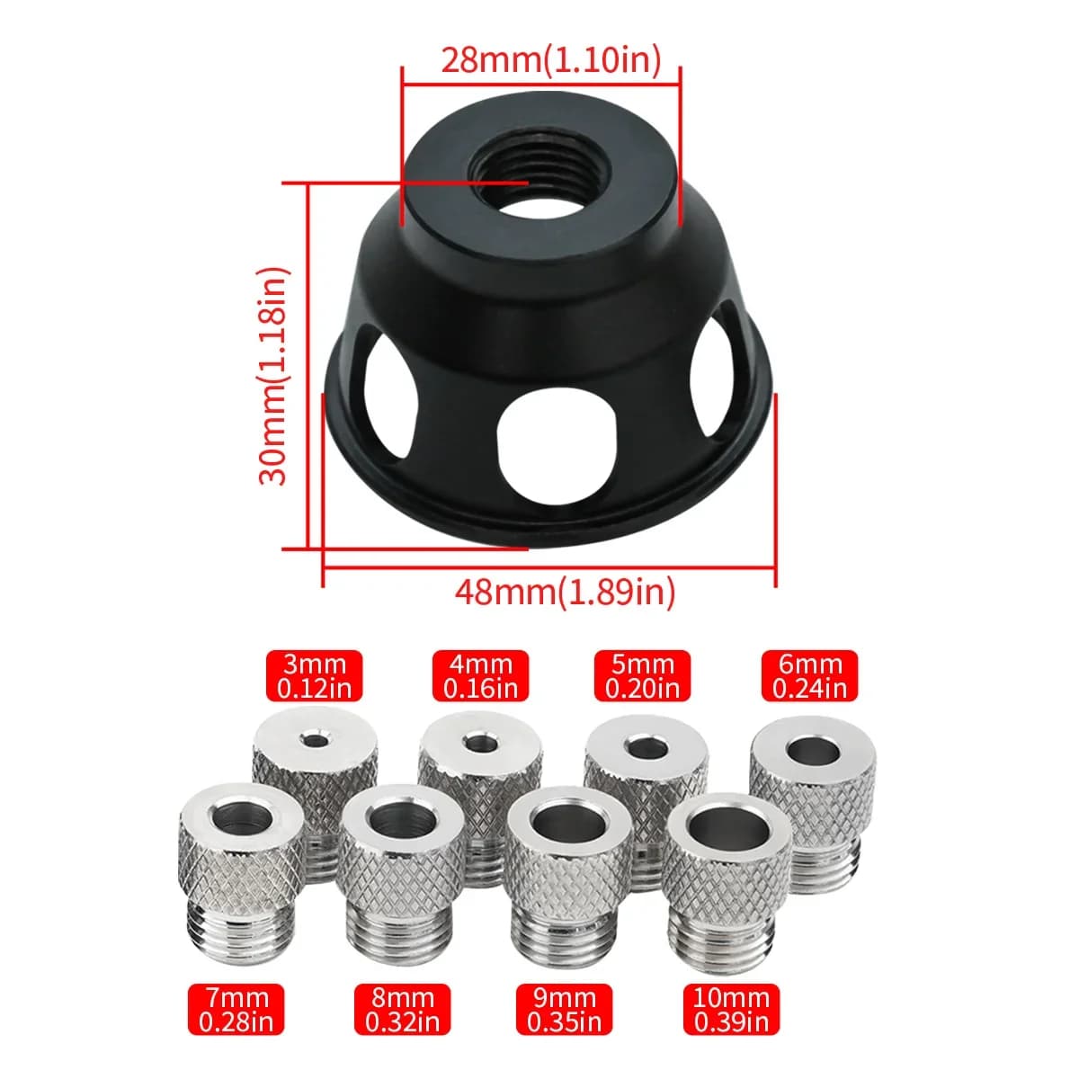 Vertikaler Dübelbohrständer-Kit aus Aluminium 3–10 mm