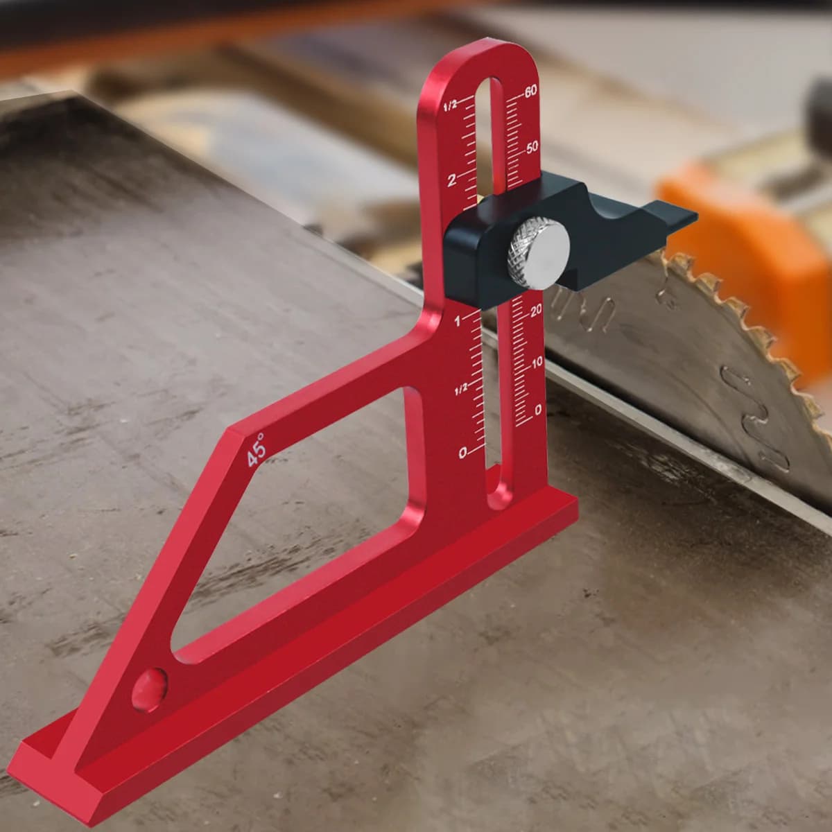 Einstellbarer Tiefenanschlag für Tischkreissäge 0-60mm
