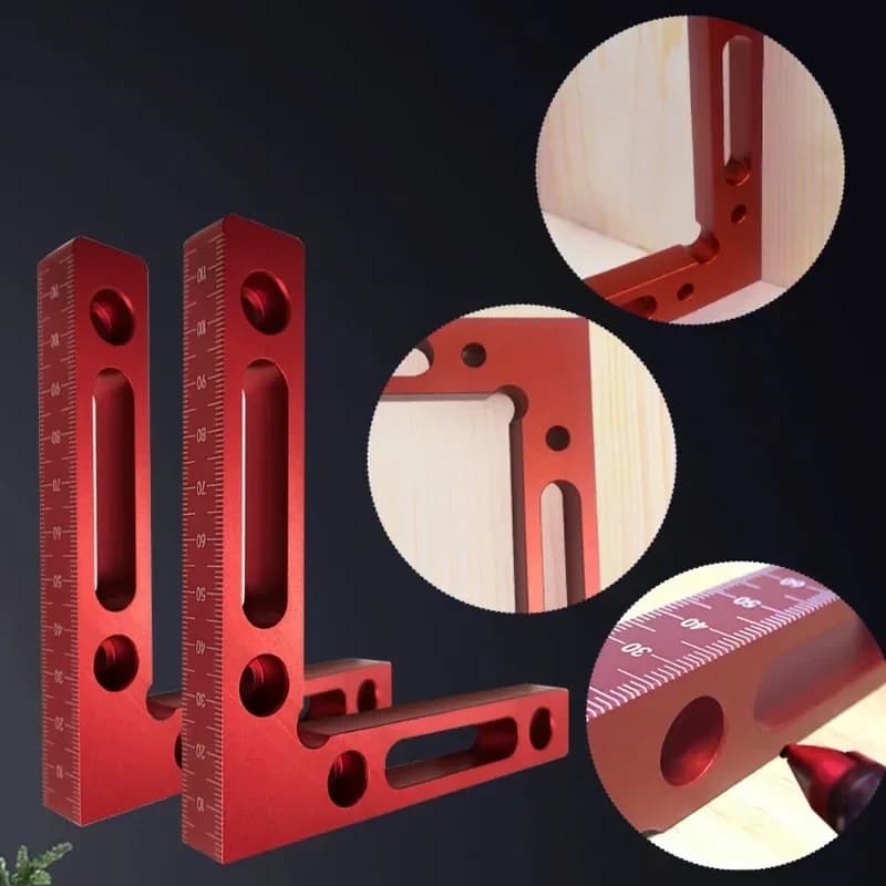 2er-Pack Aluminium 90-Grad-Winkelmesser-Klammer