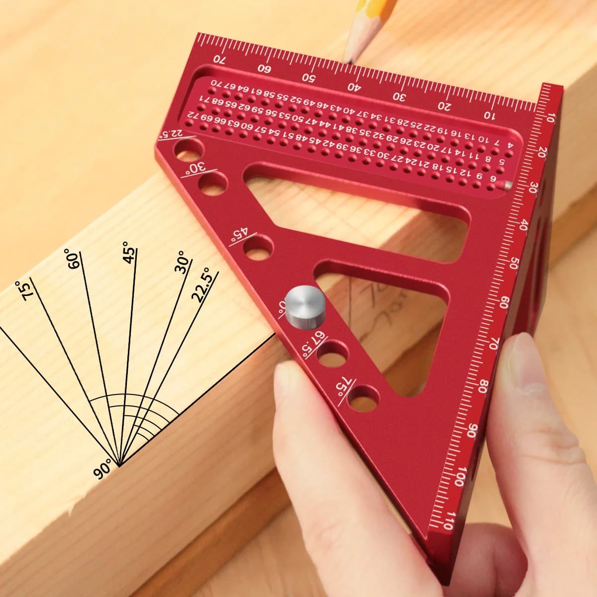 Erweiterter 3D-Multifunktions-Winkelanschlag mit Winkelmesser