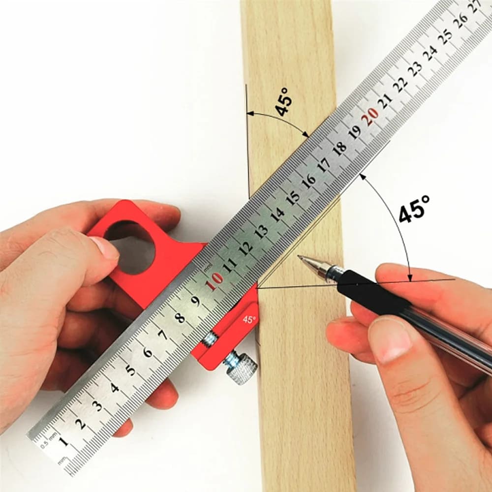 Stahl-Lineal-Anschlagblock mit Winkel-Winkelmesser