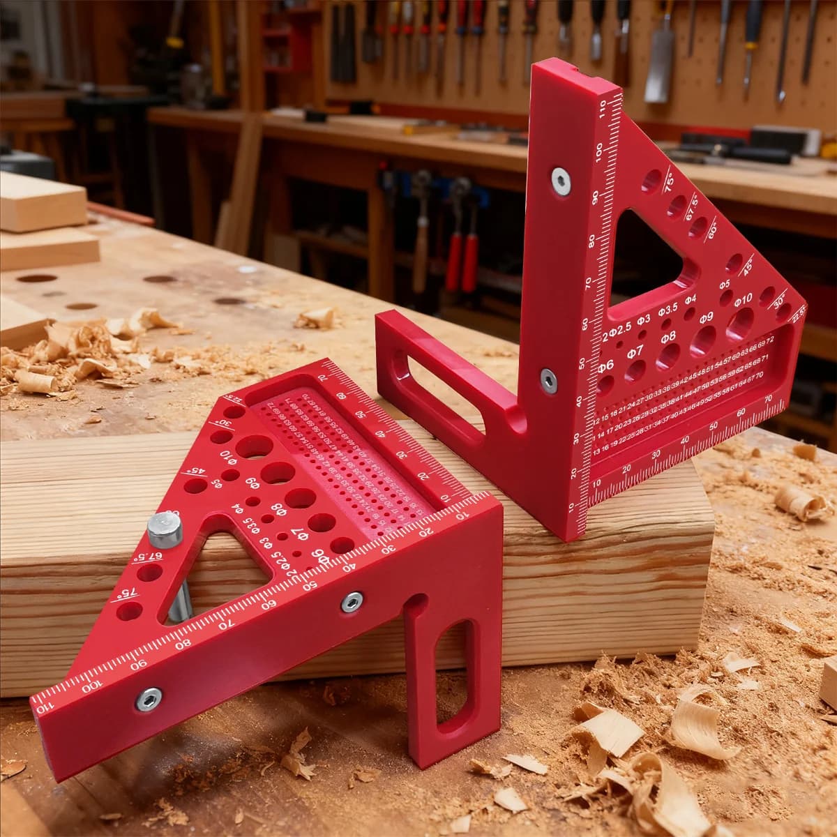 Präziser 3D-Multi-Winkel-Kunststoffmess- und Anreißlineal