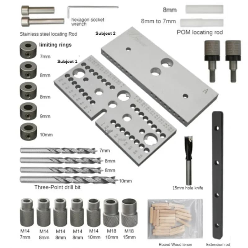 3-in-1 verstellbarer Holz-Dübeljig-Kit