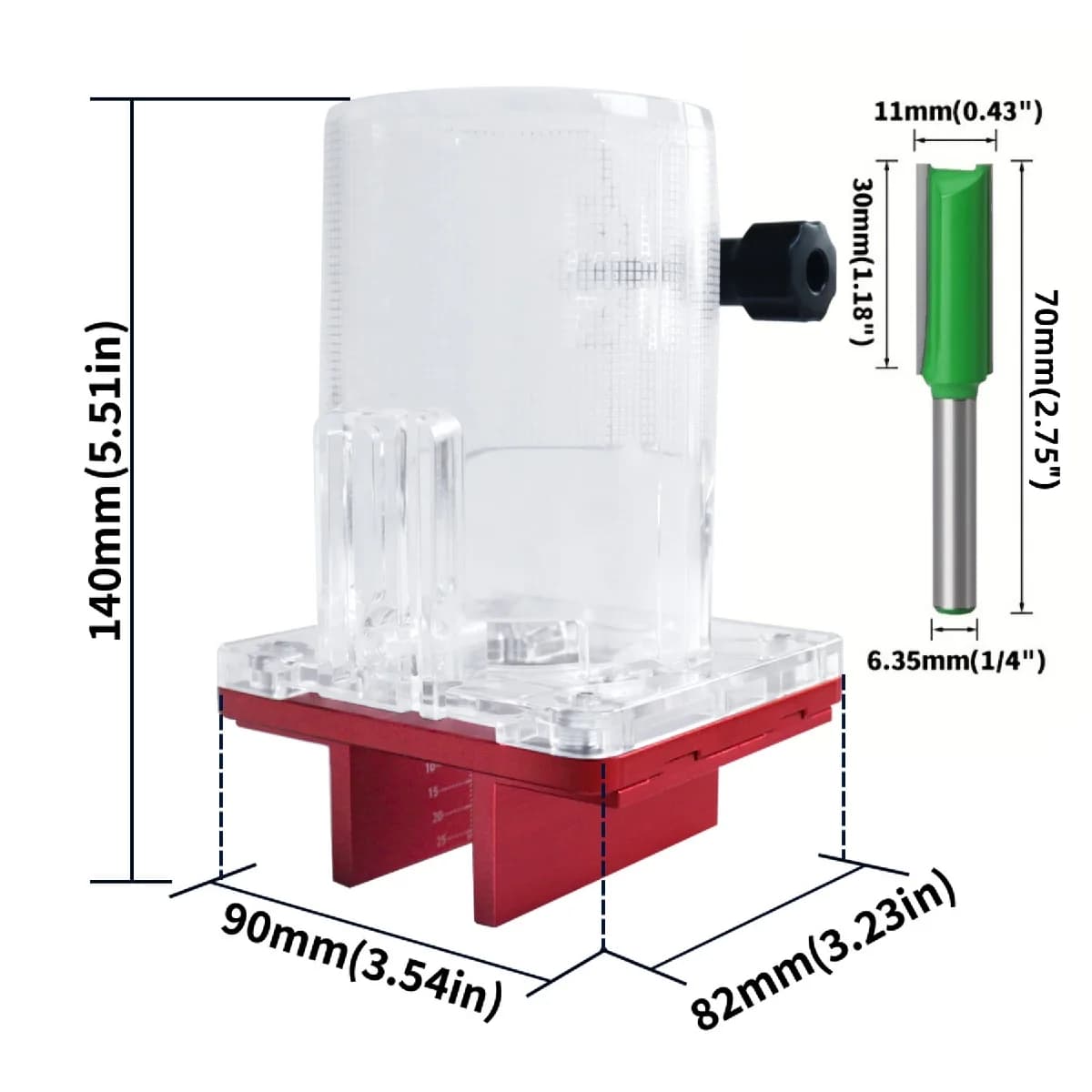 2-in-1 Schlitzbasis und Befestigungswinkel, 65mm