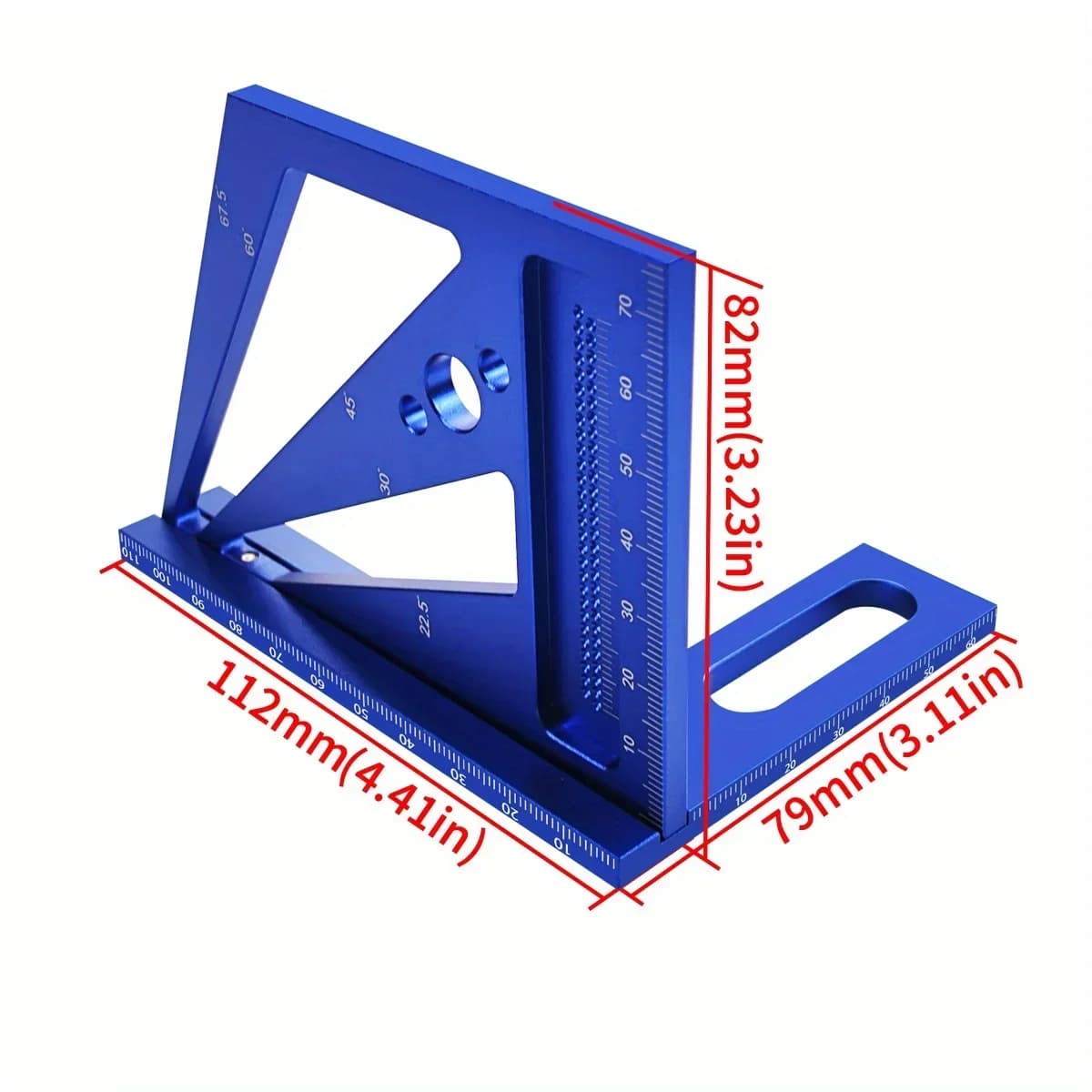 Mehrwinkel-Aluminium-Anschlagwinkel und Winkelmesser