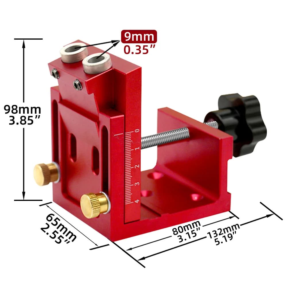 Taschenlochbohrlehre-Kit mit Bohrführung, Bits und Schrauben