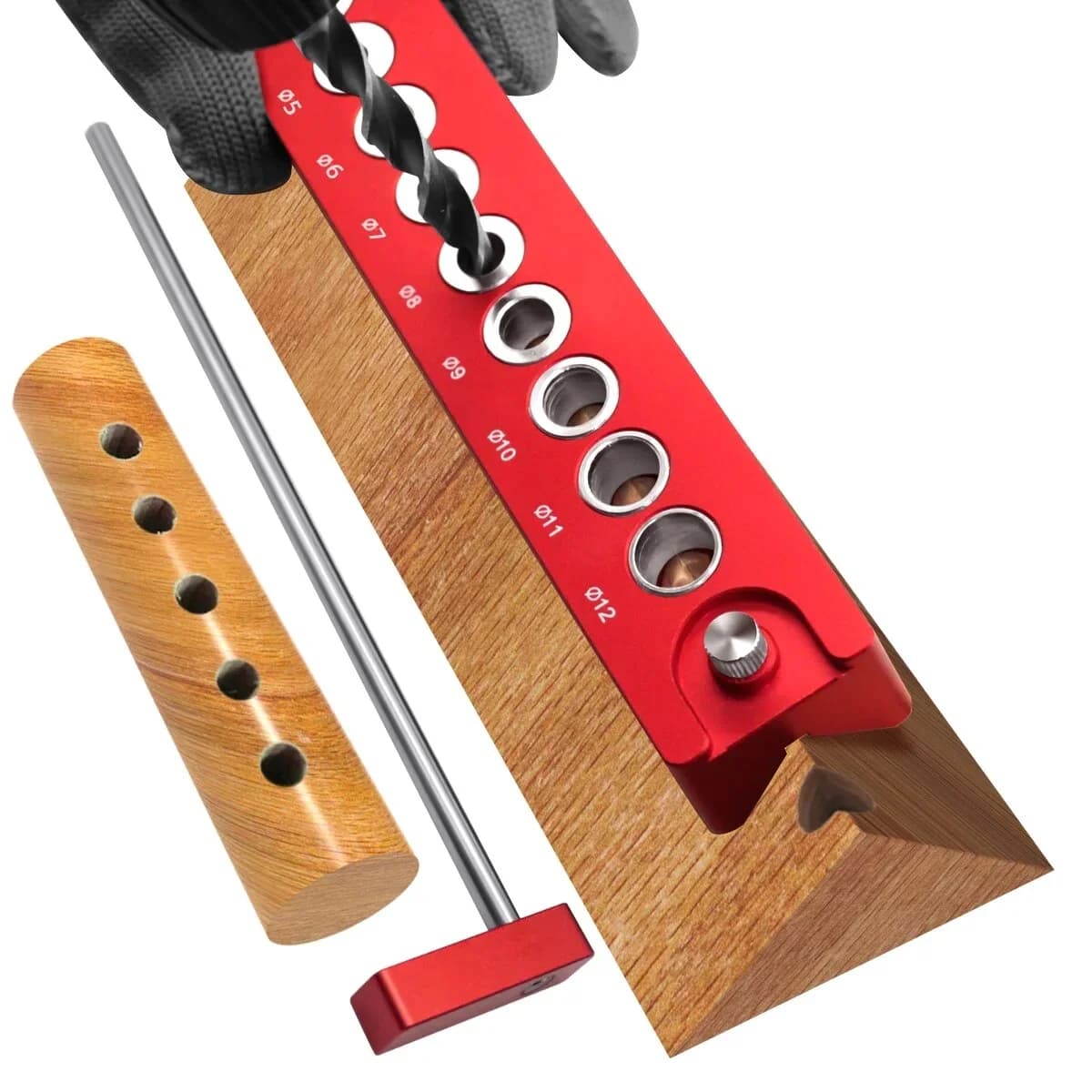 Vertikales Pocket-Hole-Führungssystem, 3-12mm selbstzentrierend