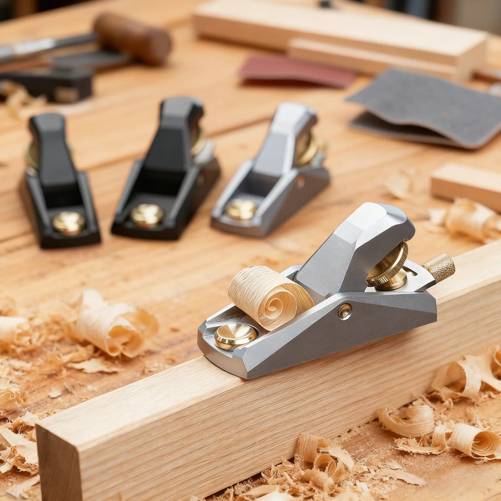 Flachwinkel-Aluminium-Mini-Hobel mit Stahlklinge