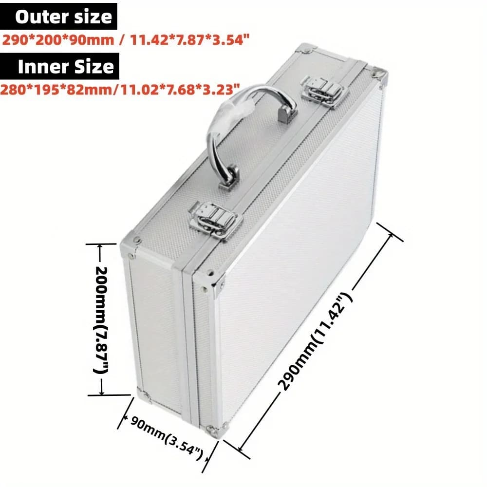 Tragbarer, schlagfester Aluminium-Werkzeugkoffer