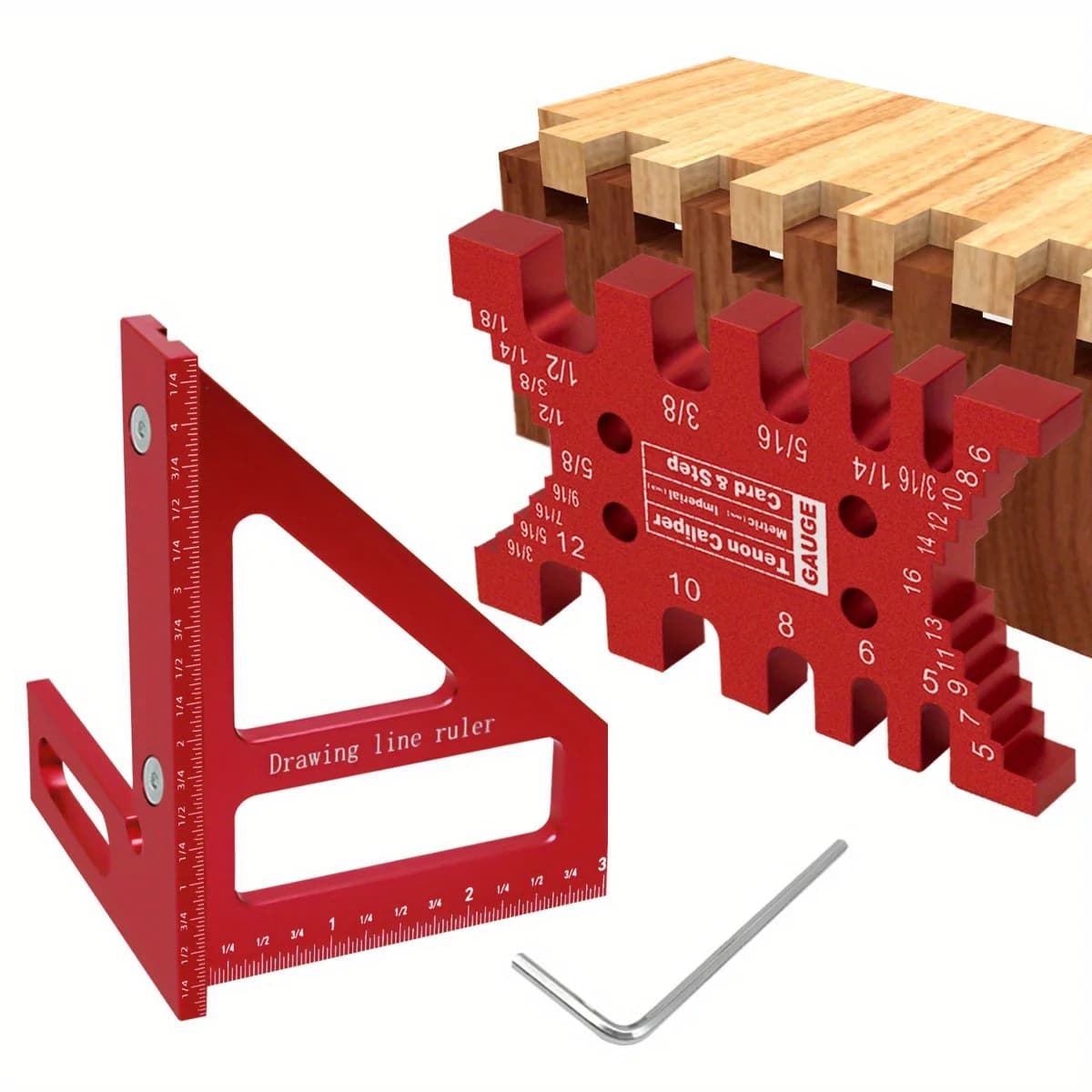 2-teiliges Set: Alu-Winkelprotractor und Zapfenschublehre