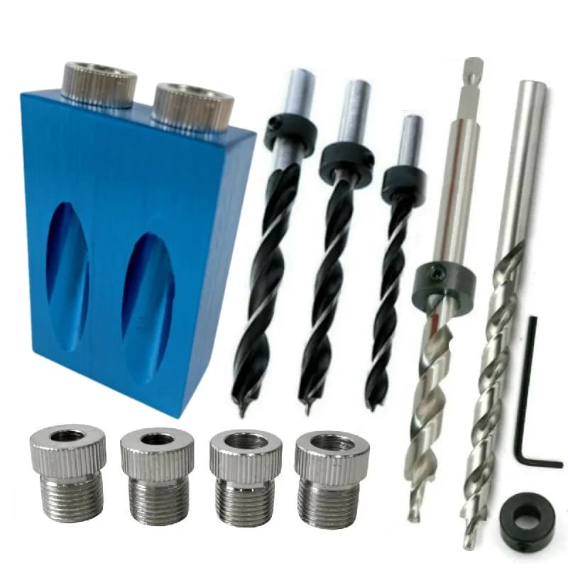 Taschenlochbohrlehre-Set, 6/8/10mm Führungen
