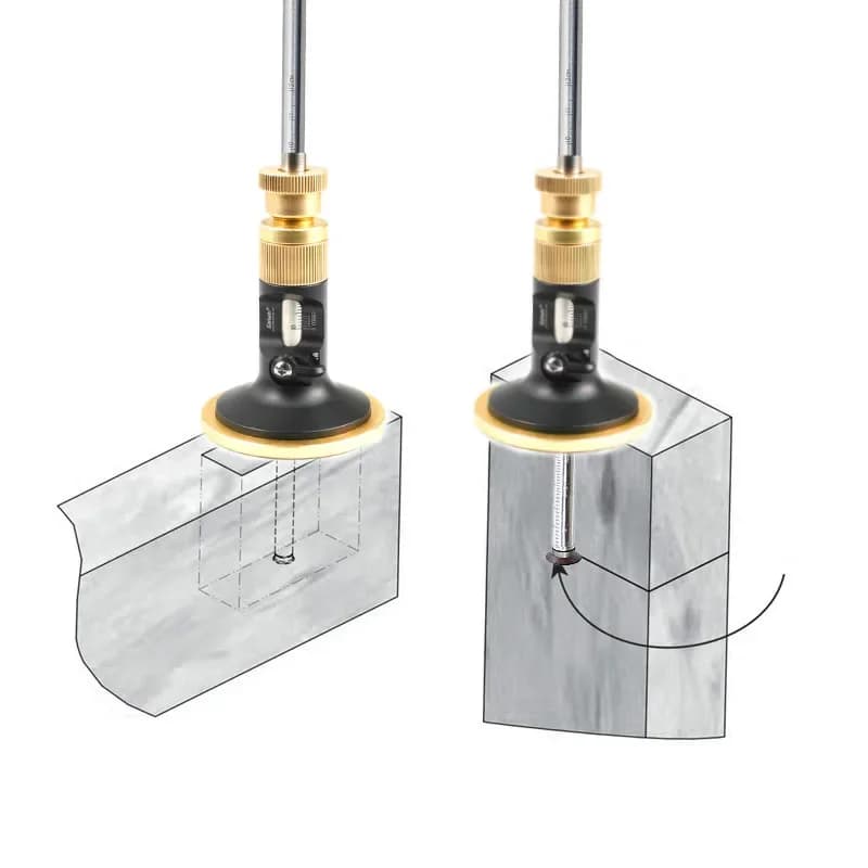 Alu-Schwalbenschwanz-Lehre und Anreißzirkel-Set