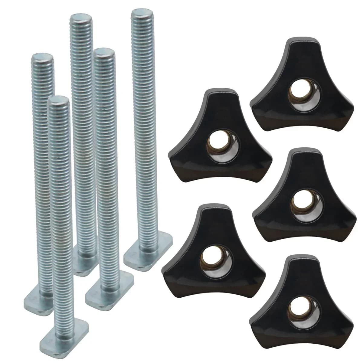 500mm Doppelschnitt-T-Nut-Schiene mit T-Bolzen-Knopf-Set