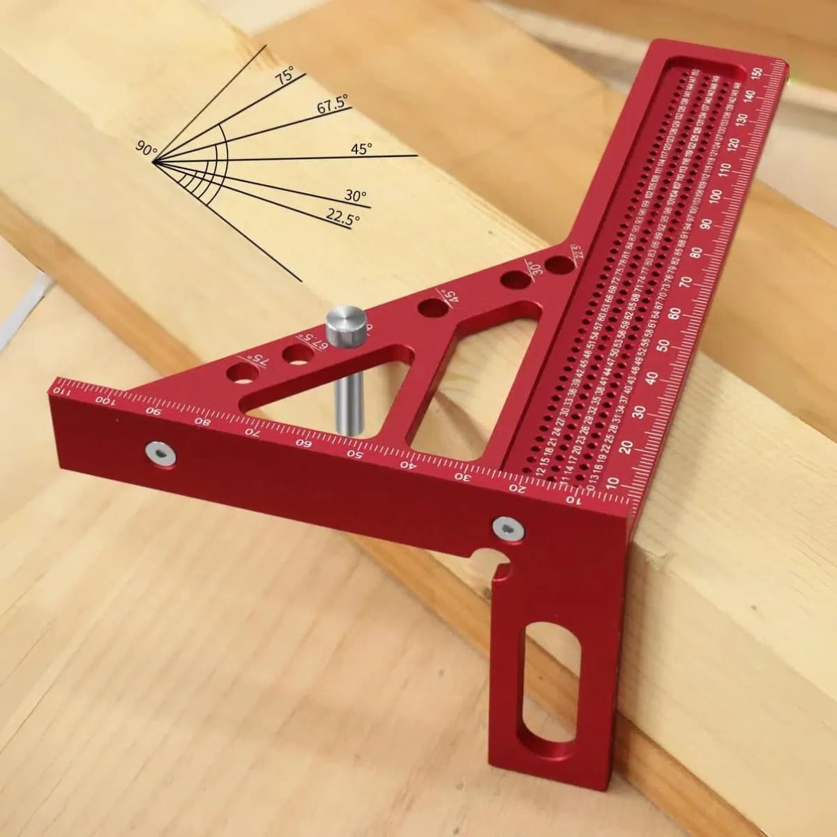 Erweiterter 3D-Multifunktions-Winkelanschlag mit Winkelmesser