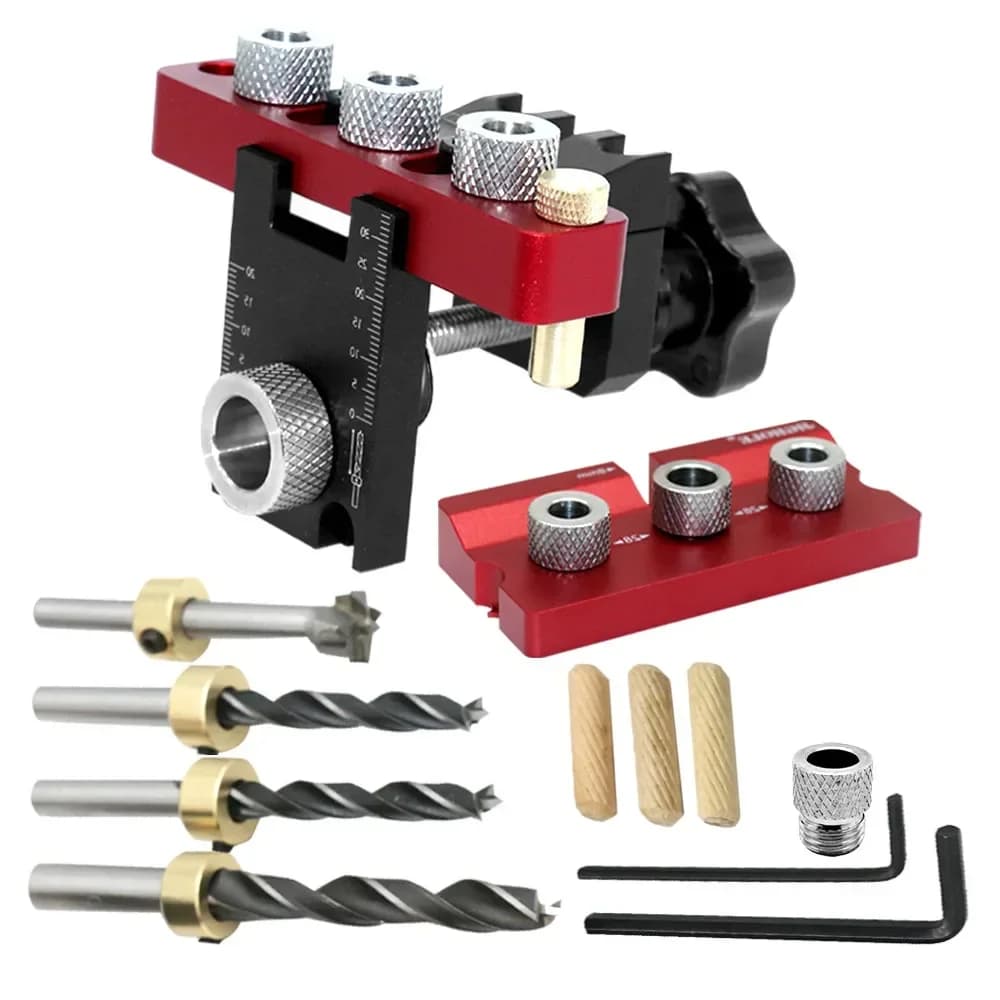 3-in-1 verstellbarer Holz-Dübeljig-Kit