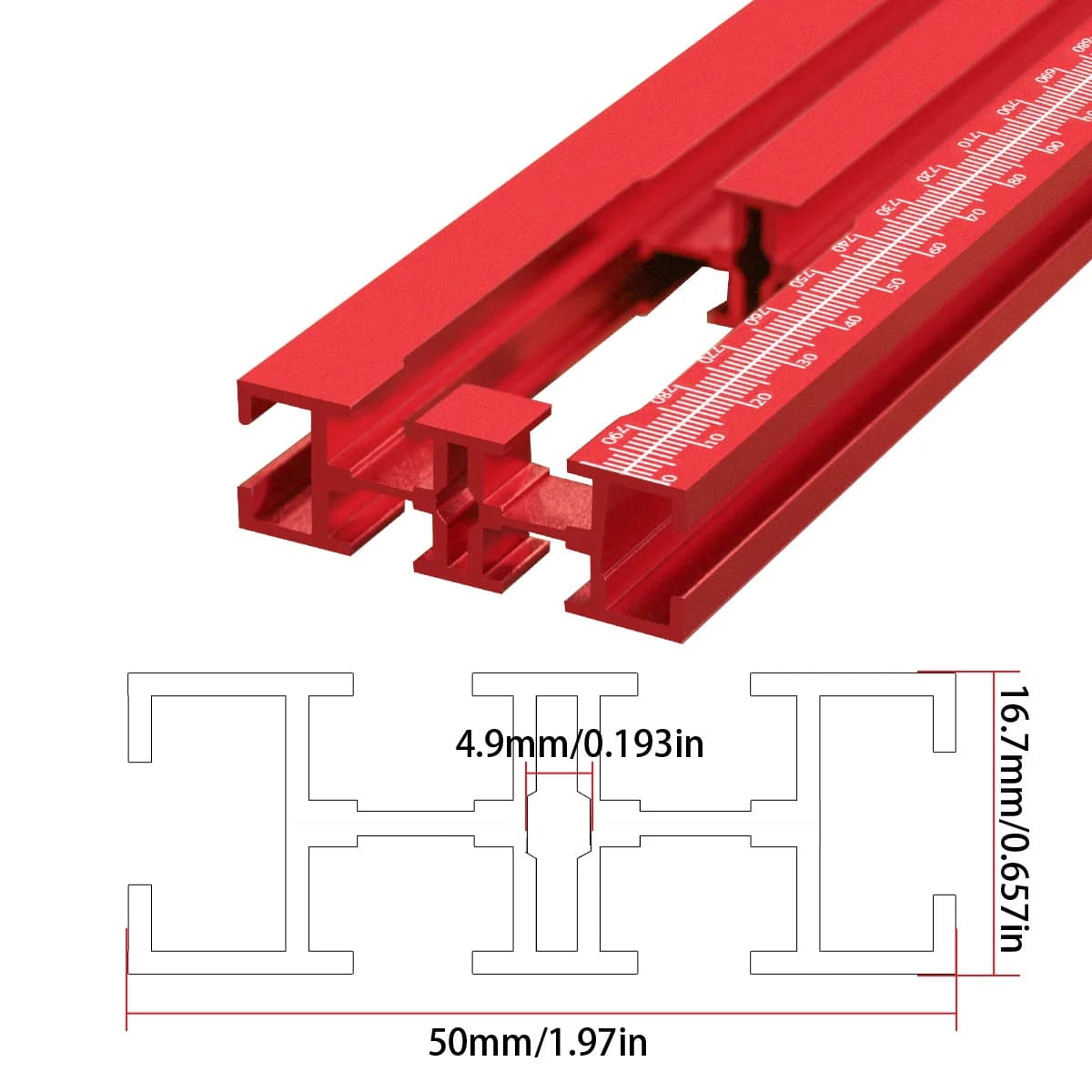 Verstellbares Aluminium-Frästisch-Anschlaglineal-System