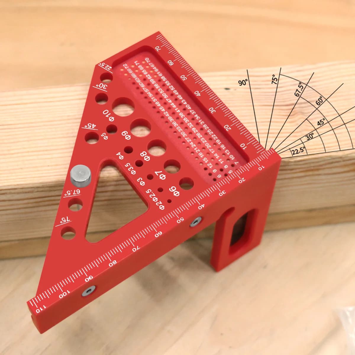 3D-Multifunktions-Winkelmesslineal mit Gradnetz