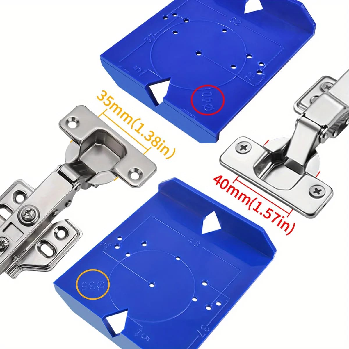 Bohrschablone für Schrank-Scharniere, 35/40mm