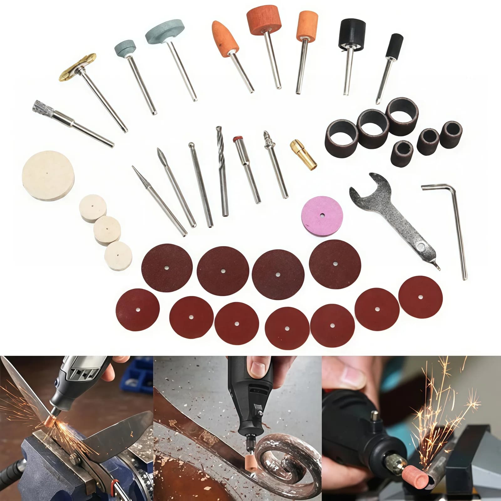 40-teiliges Zubehör-Kit für Rotationswerkzeuge und Schleifer