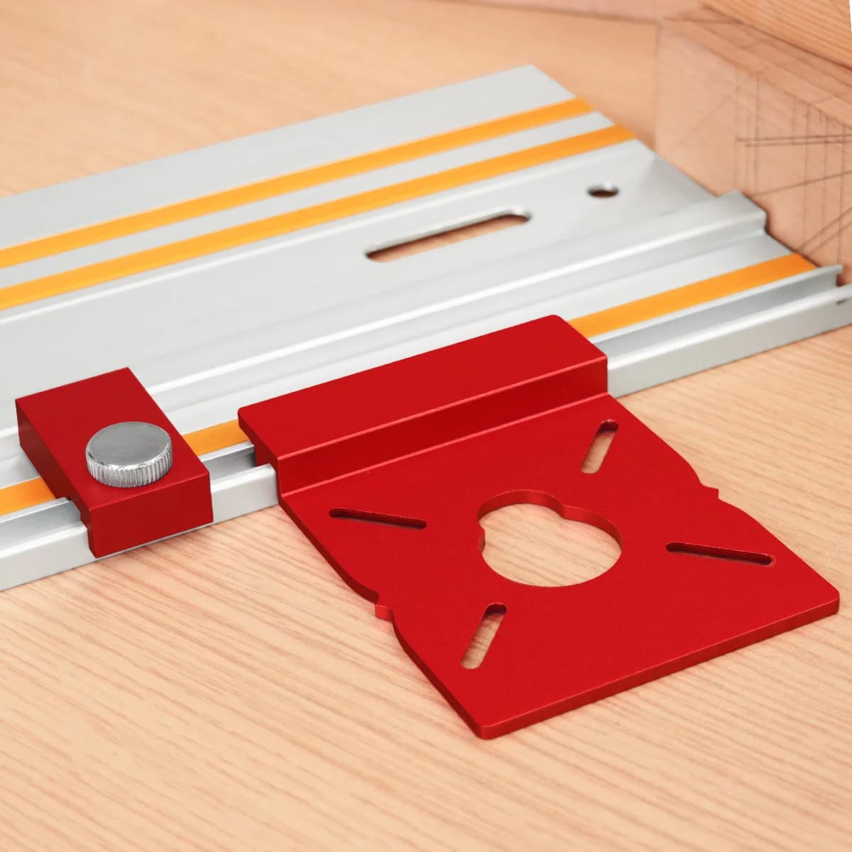 Robustes Aluminium-Gleitschienen-Kupplungsset für Oberfräsen, 2-teilig