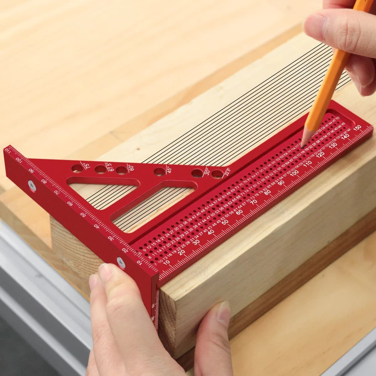 Erweiterter 3D-Multifunktions-Winkelanschlag mit Winkelmesser