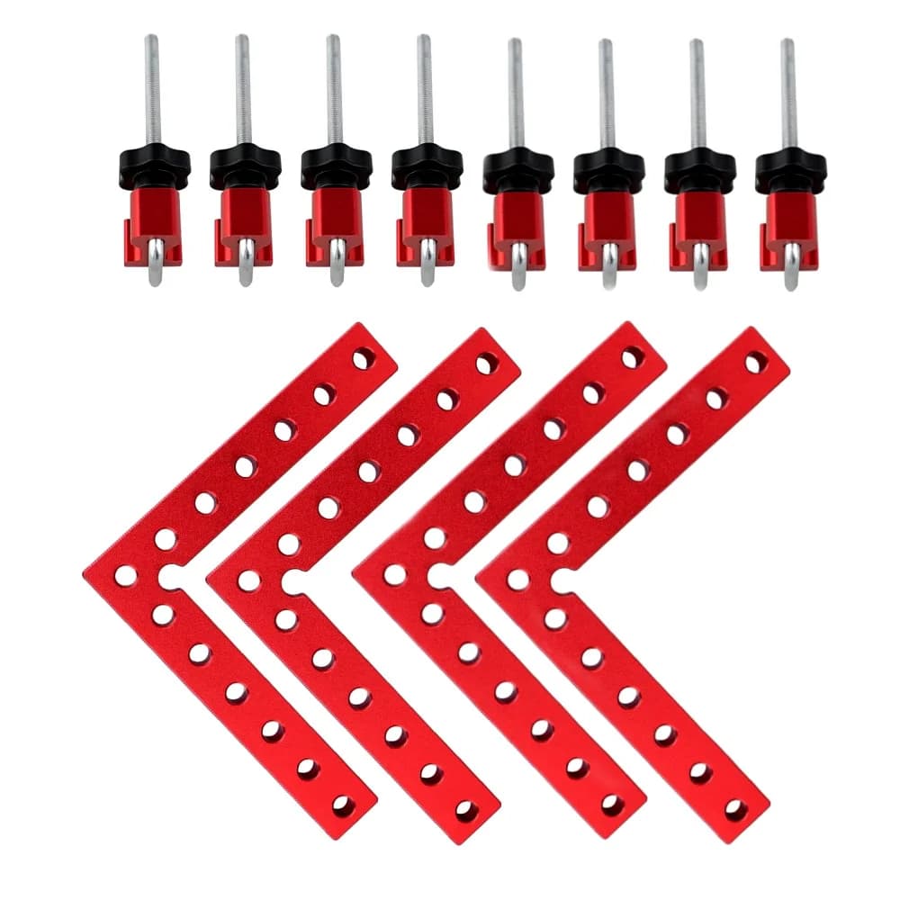 4er-Set 90° Aluminium-Eckklemmen (L-Typ)