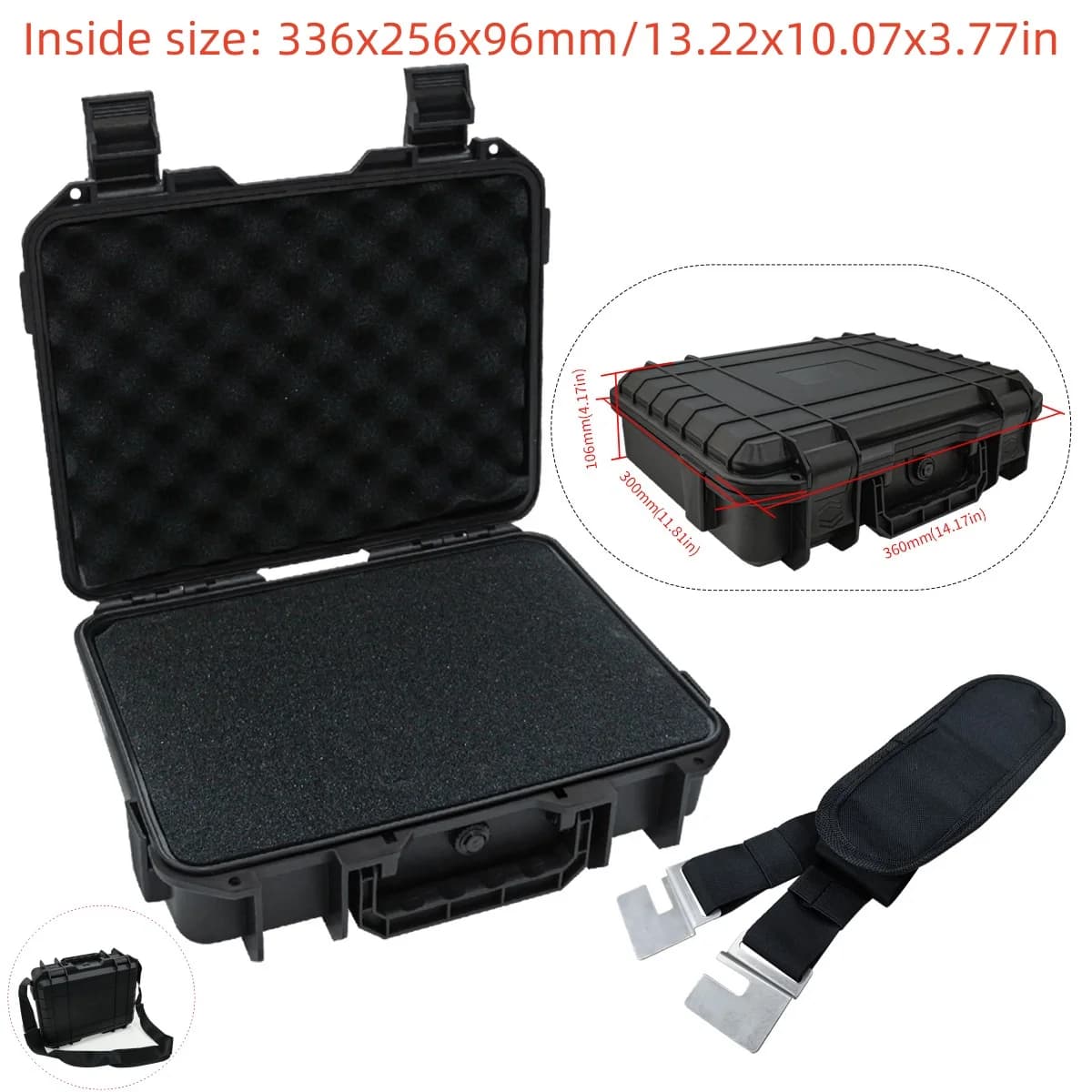 Wasserdichter Hardcase-Tragekoffer mit Schultergurt