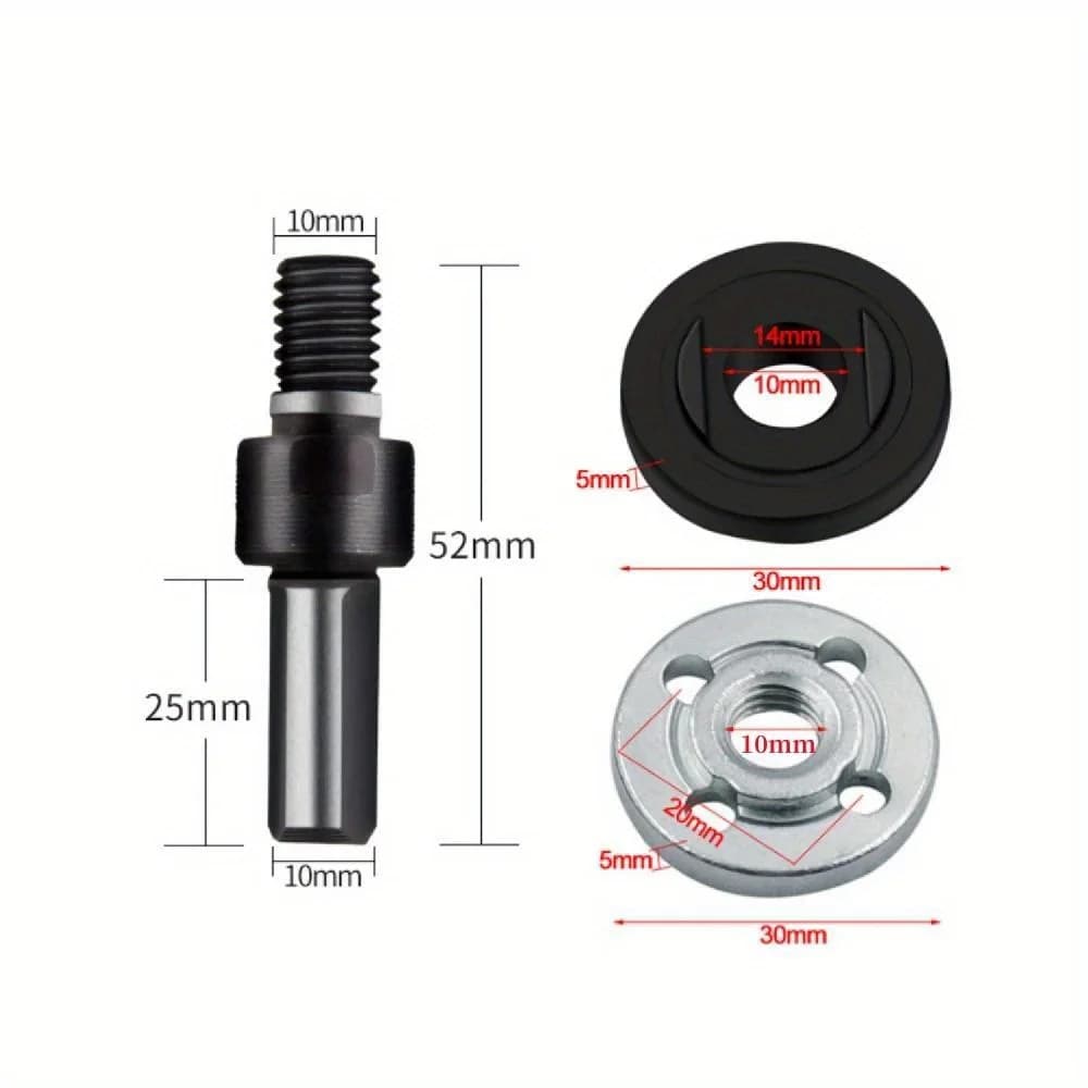 M10 Flanschmutter- und Druckplatten-Set für Winkelschleifer