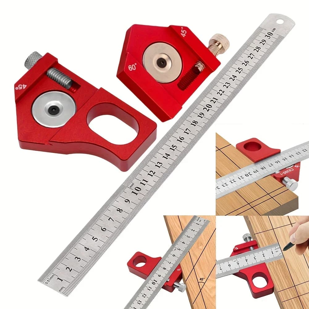Edelstahl-Winkelmesser mit Positionierblock