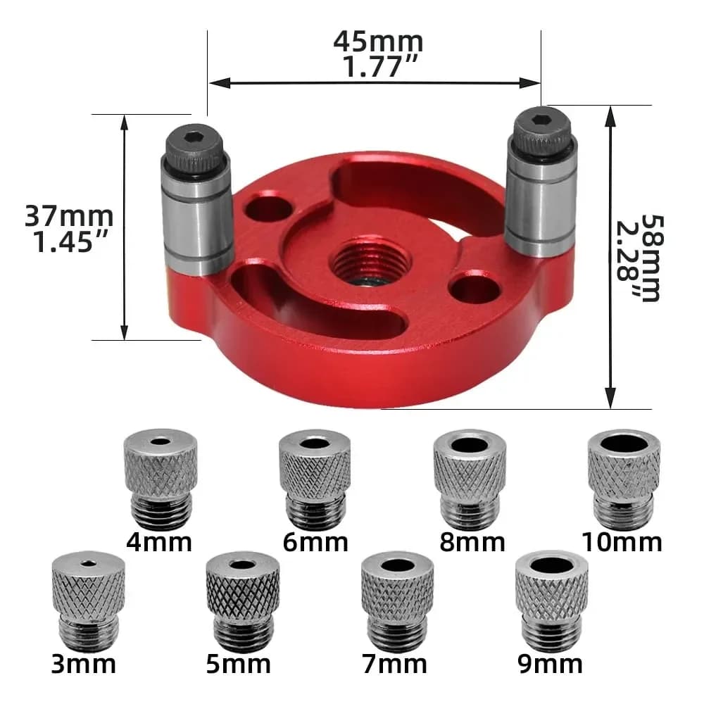 Verbesserter selbstzentrierender Dübelbohrlehre, 3-10mm