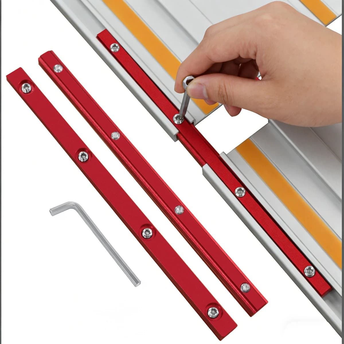 Universeller Schienenverbinder-Set für Führungsschienen
