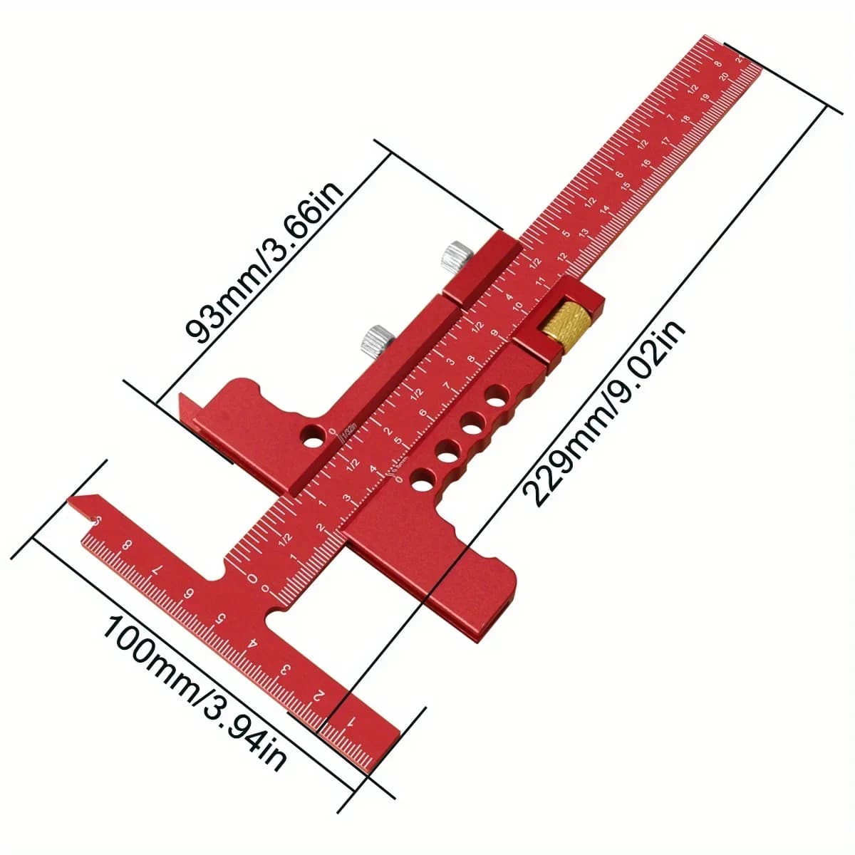Verstellbares Aluminium-T-Winkel-Marklineal