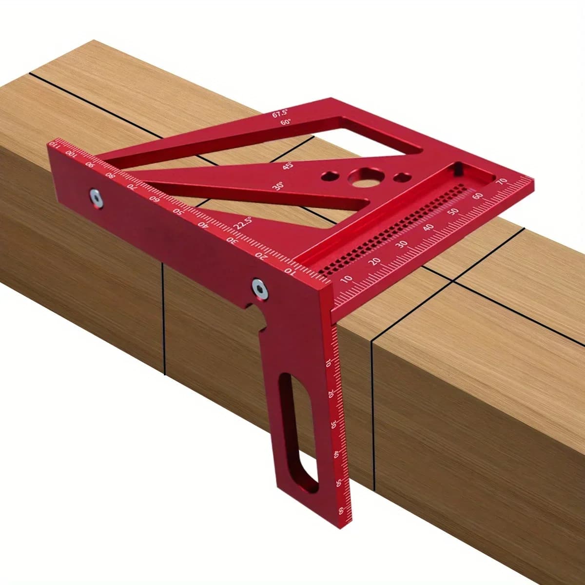 2-teiliges Set aus Aluminium-Winkelmesser und Zimmermannswinkel