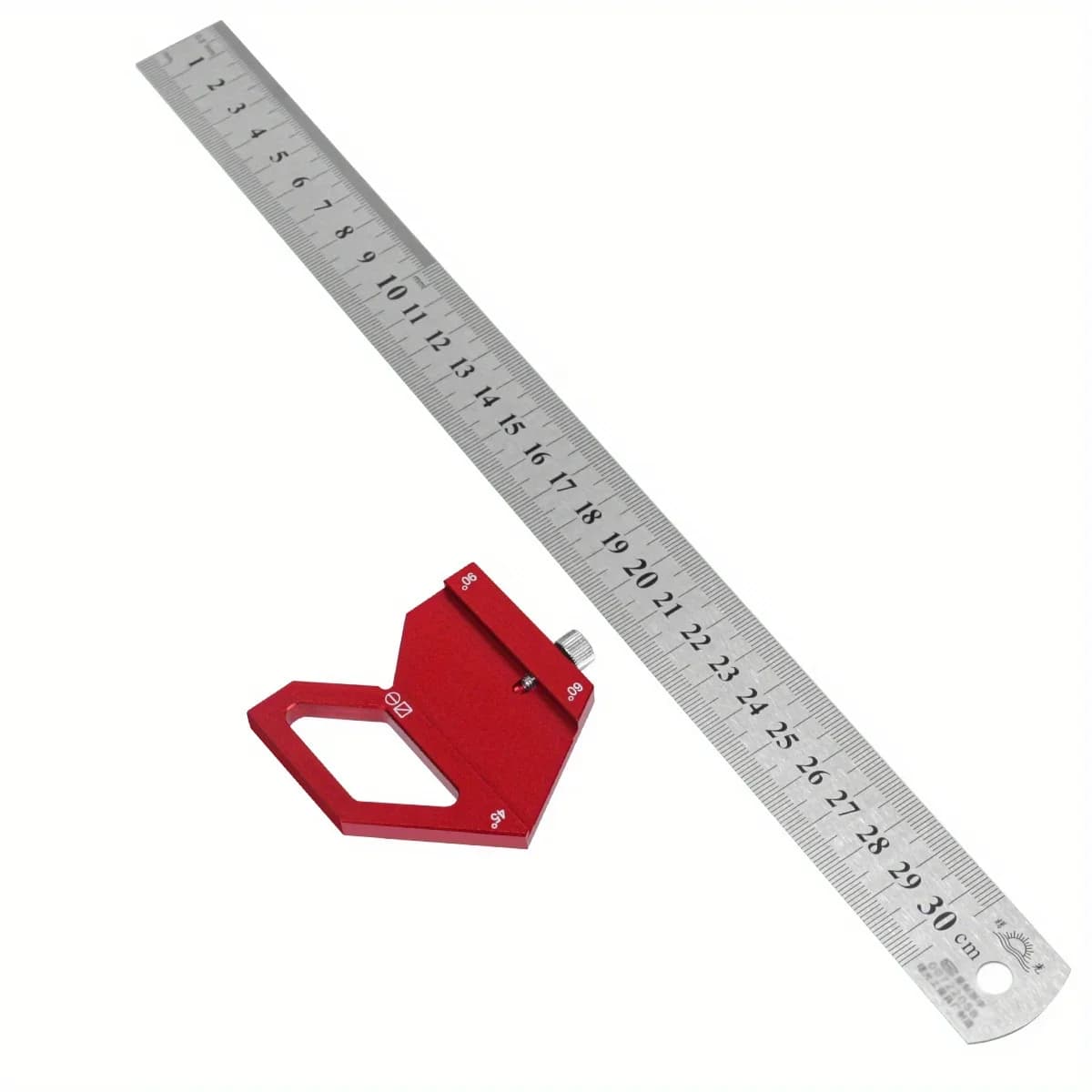 Stahl-Winkelmesser und Anreißlineal 45/60/90 Grad